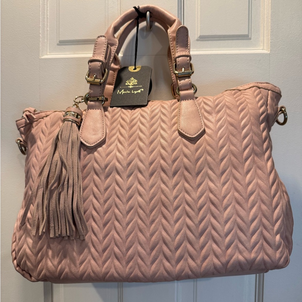 Moda Luxe Blush Textured Bag